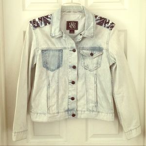 stone denim jacket womens